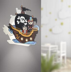 Pendul San Carlo E27 max. 2x25W, corabie pirați, pentru camera copiilor