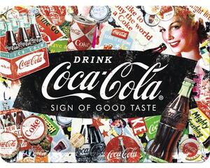 Panou decorativ din tablă Coca-Cola Collage 15x20 cm