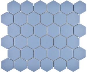 Mozaic piscină HX AT53 hexagon albastru verde R10B 32,5x28,1 cm