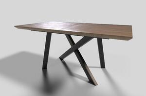 Masa extensibila Capital, stejar auriu/negru, 160/200x90x76 cm