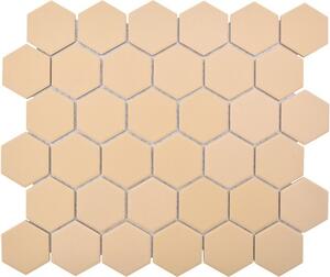 Mozaic piscină AT57 hexagon uni orange 32,5x28,1 cm