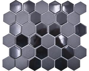 Mozaic HX 09059 hexagon mix negru R10B 32,5x28,1 cm