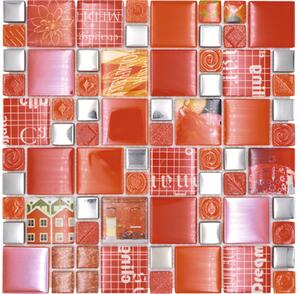 Mozaic XCM MC579 combi silver red 29,8x29,8 cm