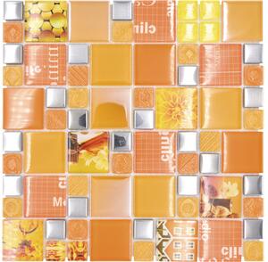Mozaic XCM MC569 silver orange 29,8x29,8 cm