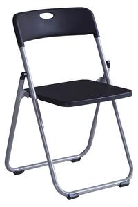 Scaun pliabil Daxton plastic PP negru argintiu 49x46.5x73.5 cm