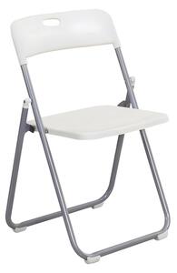 Scaun pliabil Daxton plastic PP alb-argintiu 49x46.5x73.5 cm