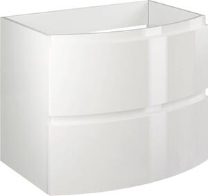 Bază lavoar baie suspendată Savini Armonia, 2 sertare, MDF, 70 cm, alb