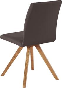 Set 2 scaune Tokyo piele naturala maro 46/63/91 cm