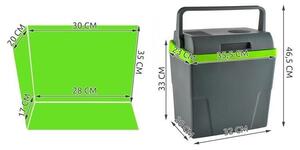 Geanta/lada frigorifica, 2 in 1, racire si incalzire, gri si verde, 12V, 16 L, 32x20x33 cm, Malatec
