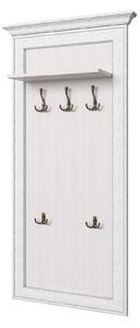 Cuier de perete TIFFANY (Tiffy), alb vintage, PAL laminat, 70x22x150 c