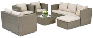 Mobilier de grădină Roma Corner 8 Garden Point gri deschis