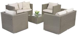 Mobilier de grădină Roma Coffee 6 Garden Point gri deschis