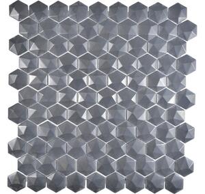 Mozaic arctic 03 hexagon eco negru 3D 30x29 cm