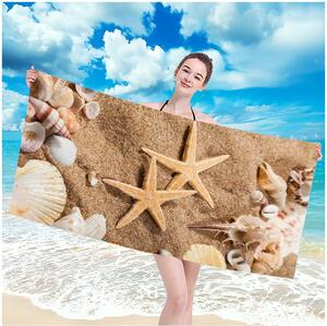 Prosop de plajă cu motiv stele de mare 100 x 180 cm