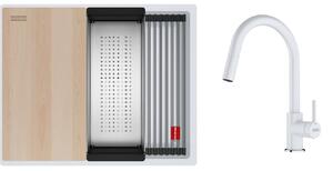 Set chiuvetă din granit Franke Kanon 125.0749.655, baterie bucătărie Franke Lina 115.0626.081