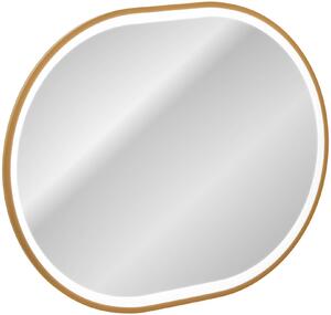 Comad Apollo 2 oglindă 70x90 cm oval cu iluminare auriu LUSTRO APOLLO 2 900X700