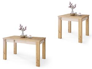 Mazzoni FONTE Stejar Artisan / Bej (Șampanie) - MASĂ CLASICĂ DE BUCĂTĂRIE/LIVING EXTENSIBILĂ PÂNĂ LA 130 cm!