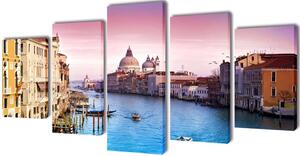 Set tablouri din pânză cu imprimeu Veneția, 100 x 50 cm