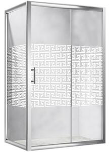 Cabină de duș rectangulară Belform Maze 120 x 80 x 185 cm sticlă securizată profil crom