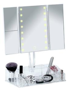 Oglindă cosmetică cu organizator FANANO LED, Wenko
