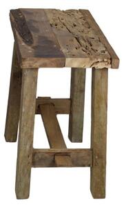 Scaun din lemn de tec HSM collection Rustical, lungime 50 cm