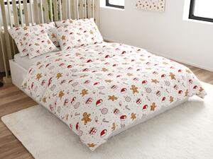 Lenjerie de pat din bumbac GINGER JOY albă Dimensiune lenjerie de pat: 70 x 90 cm | 140 x 200 cm