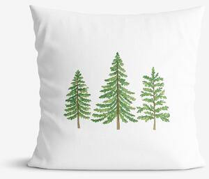 Goldea față de pernă decorativă - brazi de iarnă 45 x 45 cm