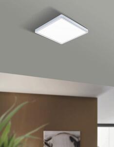 Plafonieră cu LED integrat Fueva5 20W 2300 lumeni, 28,5x28,5 cm, pentru baie IP44, alb/crom