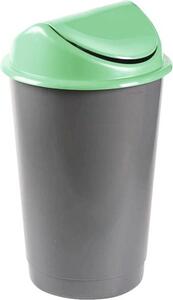 Coș de gunoi cu capac batant 60 l verde