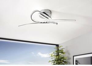 Plafonieră cu LED integrat Selvina 2x10W 1800 lumeni, alb/crom