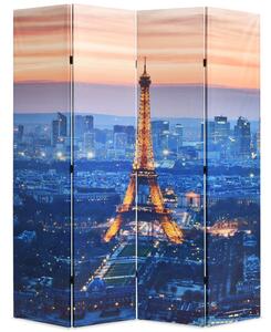 Paravan de cameră pliabil, 160 x 170 cm, Parisul noaptea