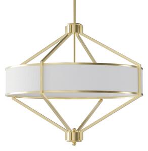 Open Design OR85839 - Lustră pe tijă ZUNDO 4xE27/15W/230V alamă/alb