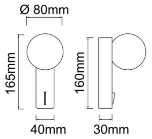 Open Design OR85532 - Aplica de perete pentru baie BOLETTA 1xG9/8W/230V IP44 alamă