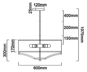 Open Design OR84818 - Lustra cu tijă GERDO 4xE27/12W/230V alamă/alb