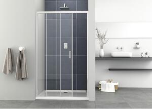 Ușă duș culisantă Sanotechnik Elite 100 x 195 cm sistem Soft Close sticlă transparentă profil crom