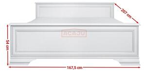 Cadru pat Idento LOZ-160, alb, PAL, fara somiera, 167.5x207x81 cm