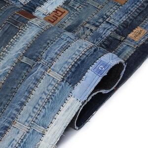 Covor petice jeans 120x170 cm Albastru denim