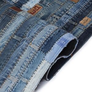 Covor petice jeans 80x150 cm Albastru denim