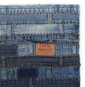 Covor petice jeans 80x150 cm Albastru denim