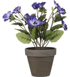 Floare artificială Panseluță, H 19 cm, violet