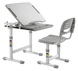 Set birou și scaun copii ergonomic reglabil în înălțime ErgoK SOL Gri