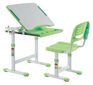 Set birou și scaun copii ergonomic reglabil în înălțime ErgoK SOL Verde