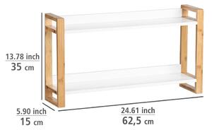 Raft de perete din lemn de bambus Wenko Finja, lățime 62,5 cm