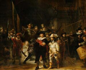 Rembrandt Harmensz. van Rijn - Artă imprimată The Nightwatch, 1642, (40 x 35 cm)