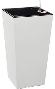 Ghiveci Lafiora Elise cu sistem de irigare, 20x20 cm, alb mat