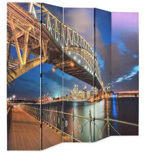Paravan de cameră pliabil, 200 x 170 cm, Sydney Harbour Bridge