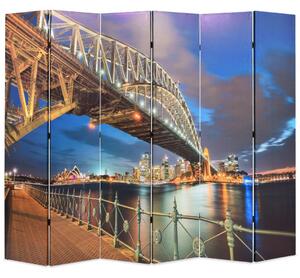 Paravan de cameră pliabil, 228 x 170 cm, Sydney Harbour Bridge
