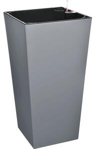 Ghiveci Lafiora Elise cu sistem de irigare, 20x20 cm, gri mat