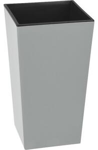 Ghiveci Lafiora Elise cu sistem de irigare, 15x15 cm, gri mat