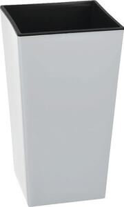 Ghiveci Lafiora Elise cu sistem de irigare, 15x15 cm, alb mat